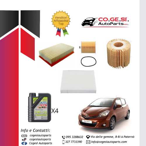 Kit tagliando toyota yaris - tagliando,